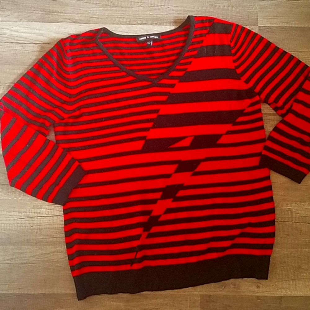 Cable & Gauge Sweater striped L